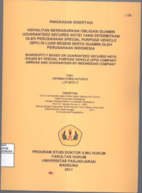 Kepailitan berdasarkan obligasi dijamin (guaranteed secured note) yang diterbitkan oleh perusahaan special purpose vehicle (SPV) di luar negeri serta dijamin oleh perusahaan Indonesia