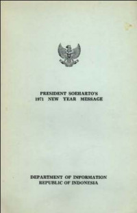 President Soeharto's 1971 New Year message