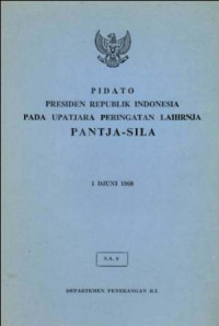Pidato Presiden Republik Indonesia pada Upacara Peringatan Lahirnya Pantja-sila 1 Djuni 1968