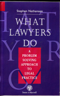 What lawyers do : a problem solving approach to legal practice
