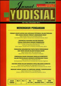 Jurnal Yudisial: Merengkuh Pengakuan Vol. 5 No. 3 Desember 2012