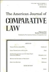 The American Journal Of Comparative Law