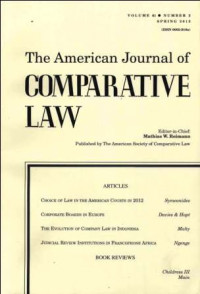 The American Journal of Comparative Law Volume 61 Number 2, Spring 2013