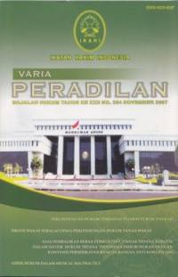 Varia Peradilan: Majalah Hukum Tahun Ke XXII No. 264 November 2007