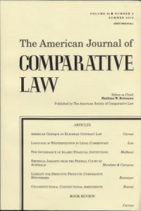 The American Journal of Comparative Law: Volume 61. Number 3 Summer 2013