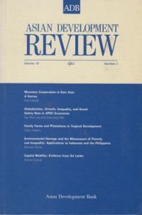 Asian Development Review Vol. 19 2002 Number 2