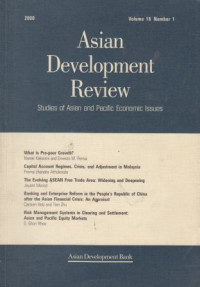 Asian Development Review Vol. 18 2000 Number 1
