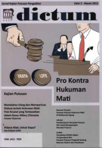 Dictum : Pro Kontra Hukuman Mati Edisi 2- Maret 2013