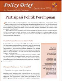 Policy Brief : Partisipasi Politik Perempuan September 2013
