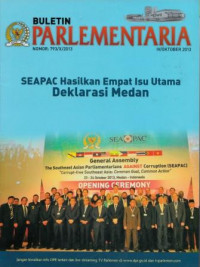 Buletin Parlementaria: SEAPAC Hasilkan Empat Isu Utama Deklarasi Medan Nomor: 793/X/2013 IV/Oktober/2013