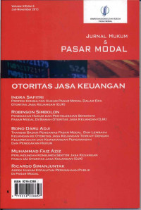 Jurnal Hukum dan Pasar Modal : Otoritas Jasa Keuangan Volume V/Edisi 6 Juli-November 2014