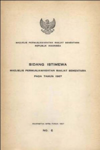 Sidang Istimewa Madjelis Permusjawaratan Rakjat Sementara Pada Tahun 1967