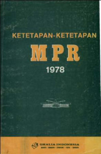 Ketetapan-Ketetapan MPR 1978
