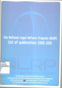 The National Legal Reform Program (NLRP) List of Publications 2008-2010