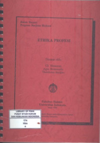 Ethika Profesi (Bahan Bacaan Program Sarjana Hukum)