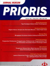 Jurnal Hukum prioritas: Volume 3 No. 1 Tahun 2012