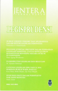 Jentera Jurnal Hukum : Legisprudensi Edisi 23 Tahun XIII Januari- April 2015