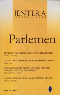 Jentera Jurnal Hukum : Parlemen , Edisi 20 - Tahun V April-Juni 2010