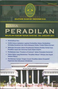 Varia Peradilan: Majalah Hukum Tahun XXVII No. 302 Januari 2011