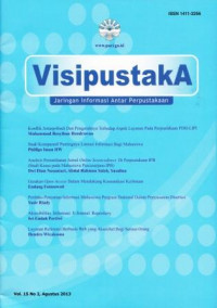 Visipustaka Vol. 15 No. 2, Agustus 2013