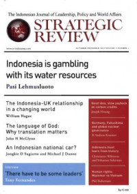 Strategic Review: Indonesia is gambling with its water resources October-December 2012/Vol. 2/Number 4