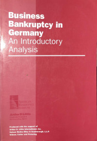 Business Bankruptcy in Germany: An Introductory Analysis