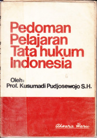 Pedoman pelajaran tata hukum indonesia