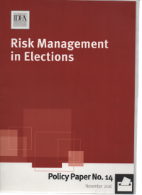 Risk Management in Elections: Policy Paper No.14 November 2016
