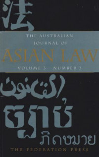 The Australian Journal Of Asian Law Volume 1 Number 3